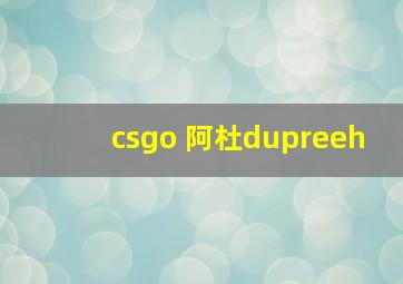 csgo 阿杜dupreeh